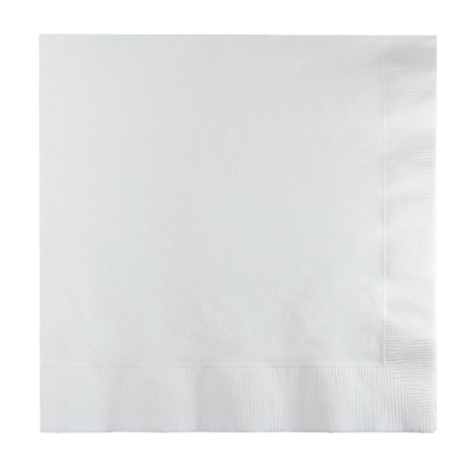 White Dinner Napkins - 50pk