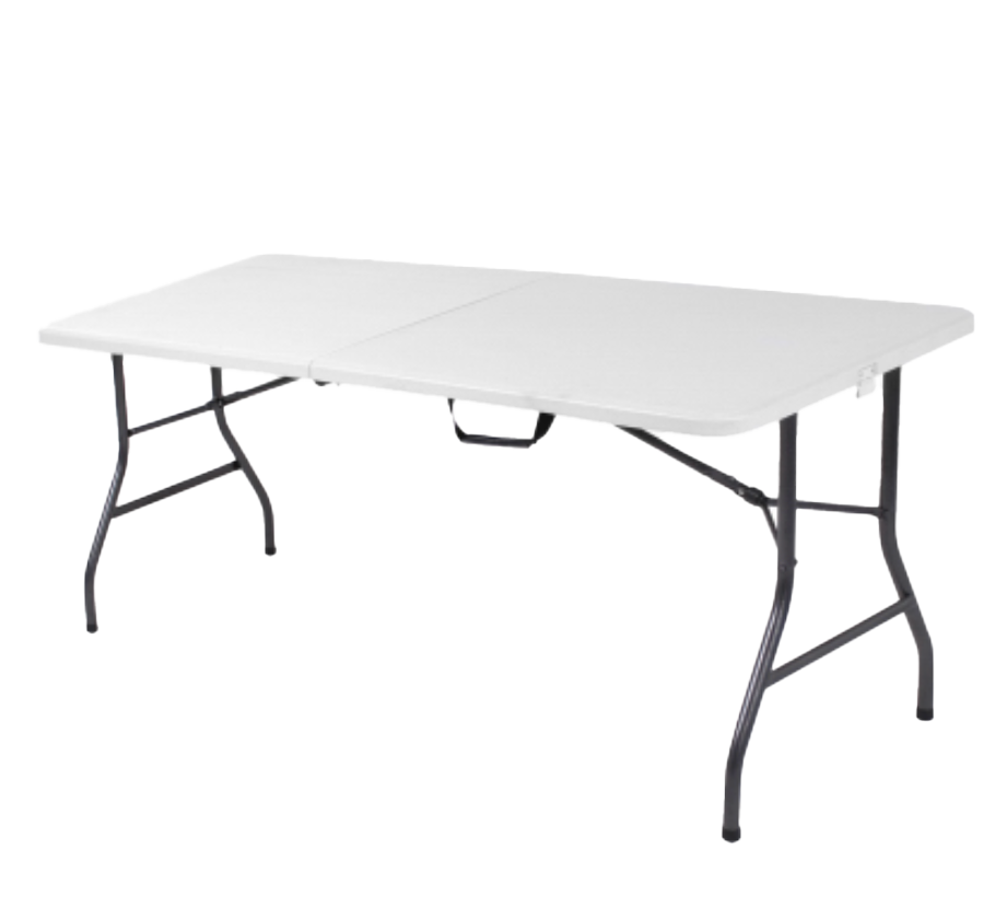 Deluxe Resin Top Folding Table in White – 30 x 72" – Upper East Side Delivery only