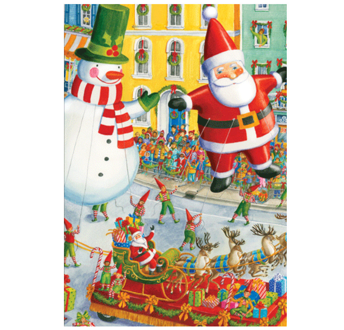 Caspari Christmas Parade Card – 1 Card & 1 Envelope