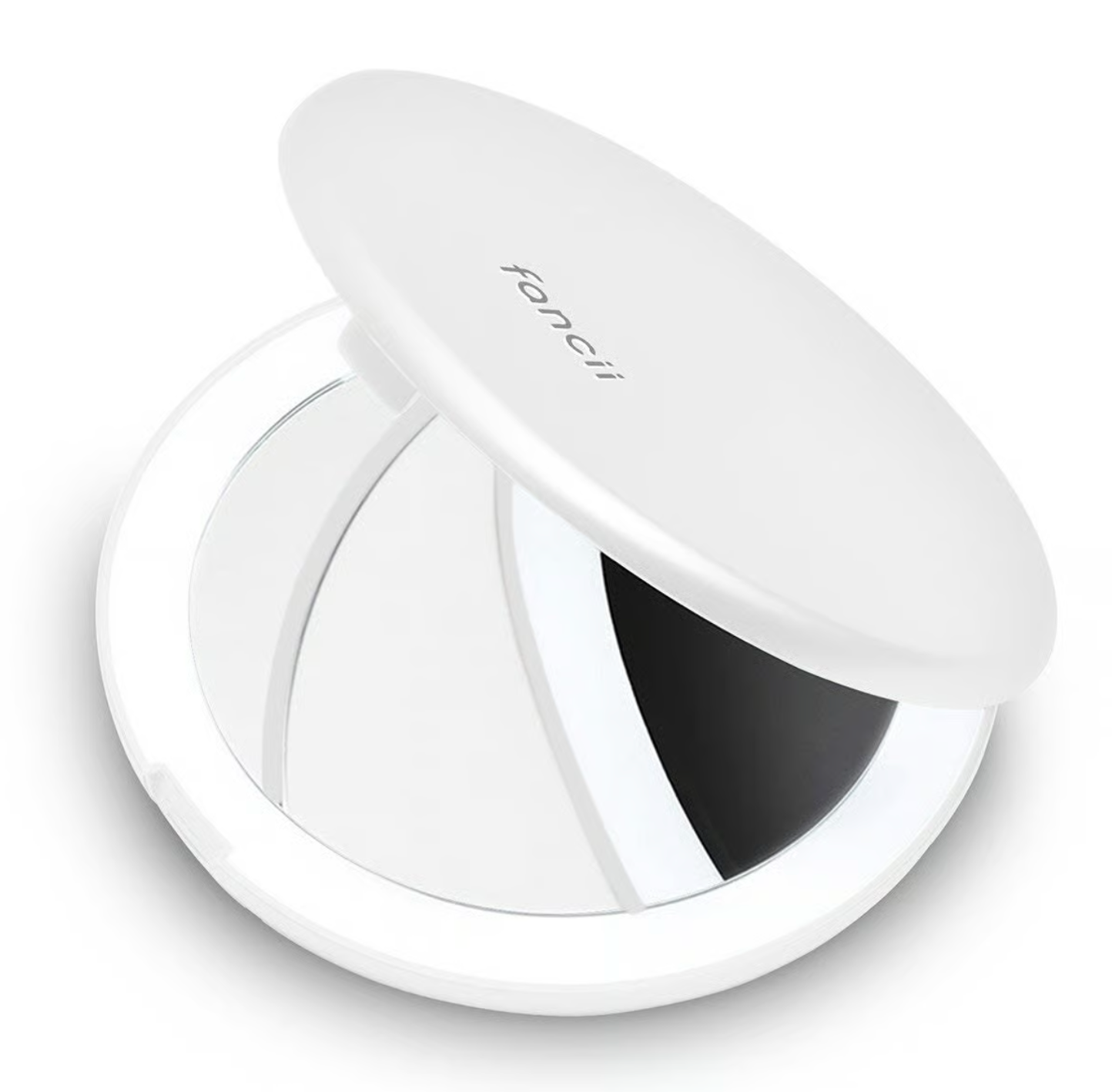 Lumi Mini Compact Lighted Mirror – 4" – White – 1X/10X Magnification