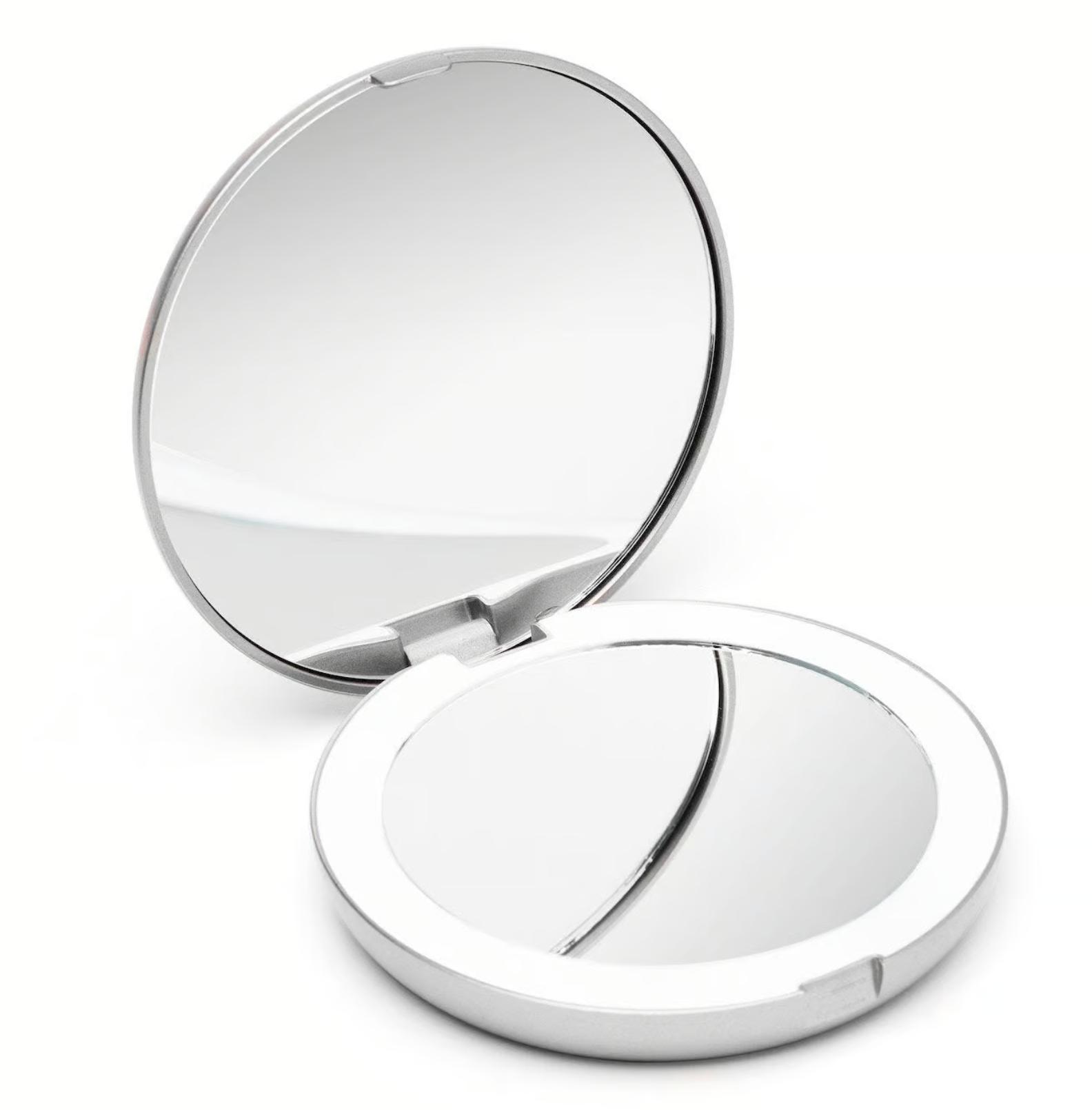 Lumi Mini Compact Lighted Mirror – 4" – White – 1X/10X Magnification