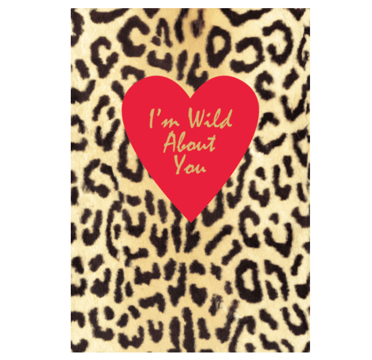 Caspari – Wild About You Valentine's Card – 1 Card & 1 Envelope