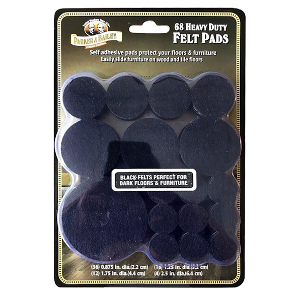 48 Almohadillas De Fieltro Autoadhesivas Parker & Bailey – Protege Tus Pisos Y Muebles Con Alta Resistencia (1 Pulgada)