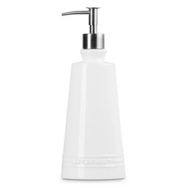 Le Creuset Stoneware Signature Soap Dispenser – 20-oz.– White – S