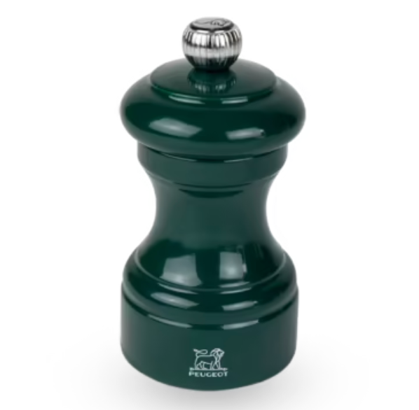 Peugeot Bistro Manual Gloss Painted Wood Pepper Mill – Forest Green – 4"