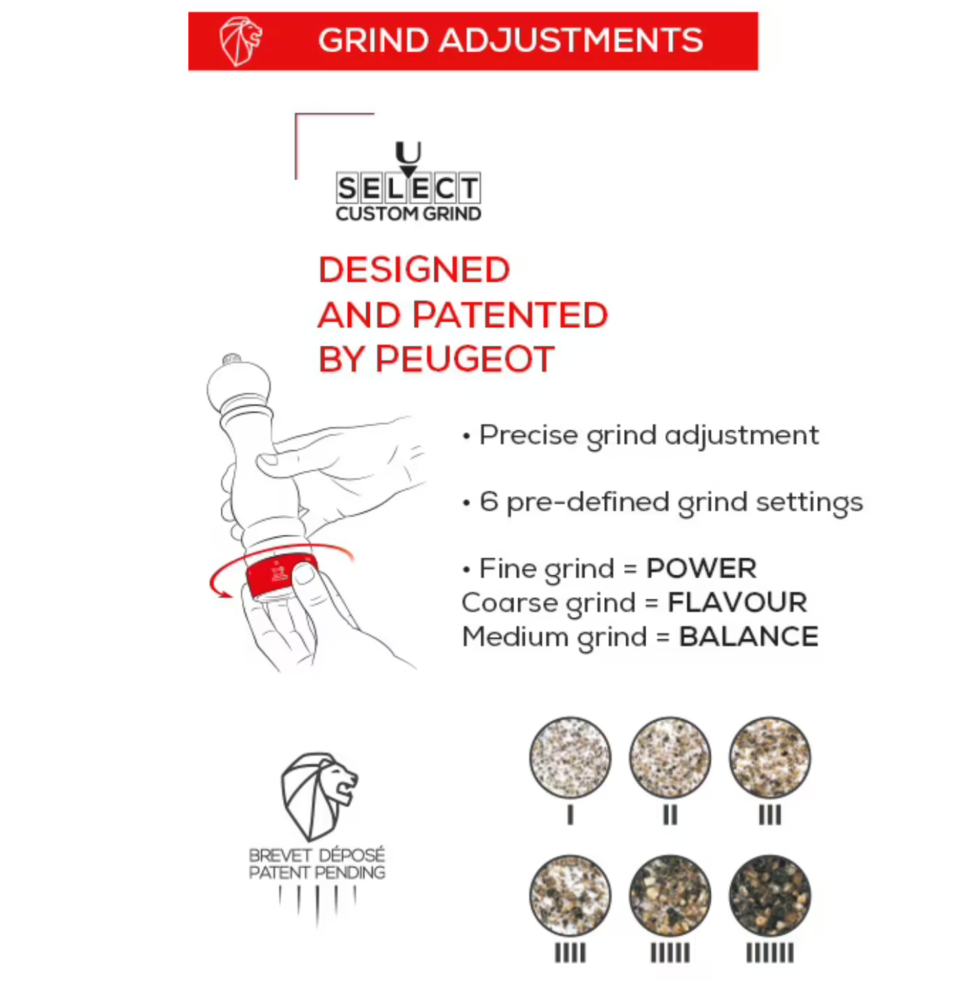 Peugeot Paris u'Select Manual Wooden Pepper Mill – Pacific Blue Gloss – 7"