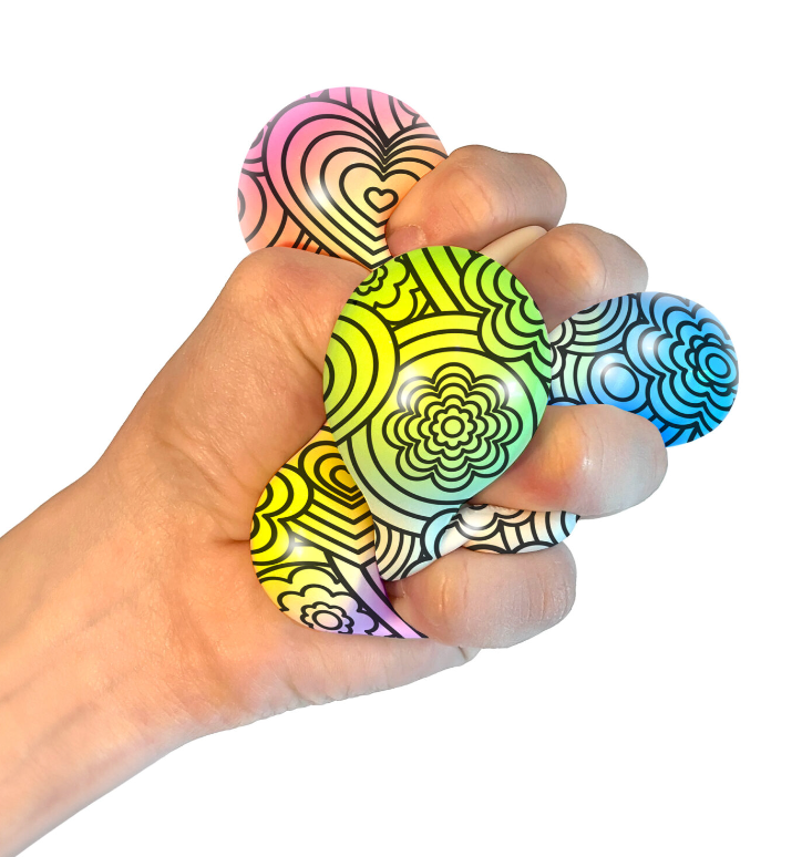 NeeDoh Press-Doh Squishy Stress Ball – Turns from Black & White to Colors