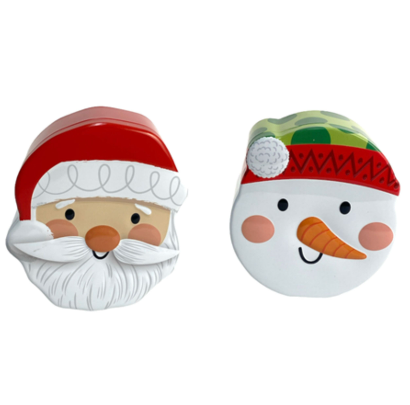 Medium Christmas Tin – Two Assorted Styles – Each Tin Sold Separately