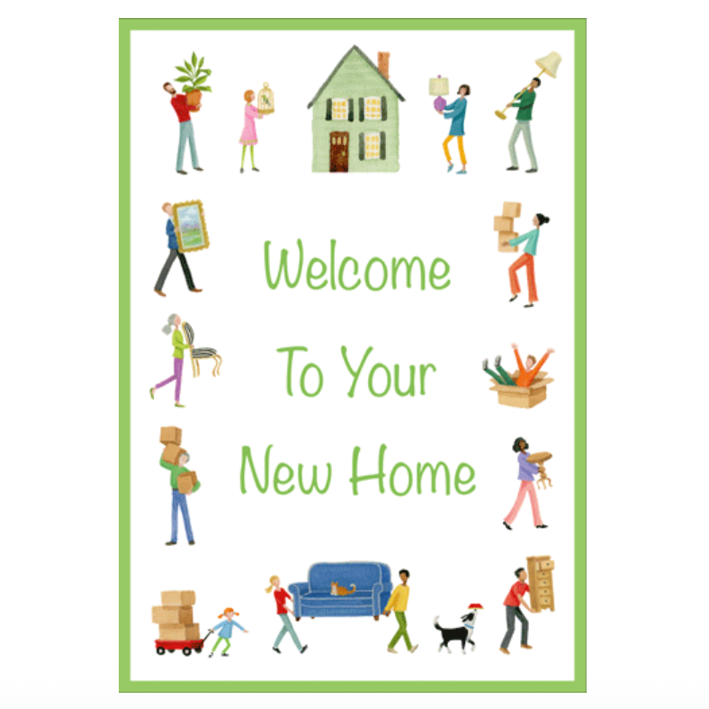 Caspari – People Moving Card – 1 Card & 1 Envelope