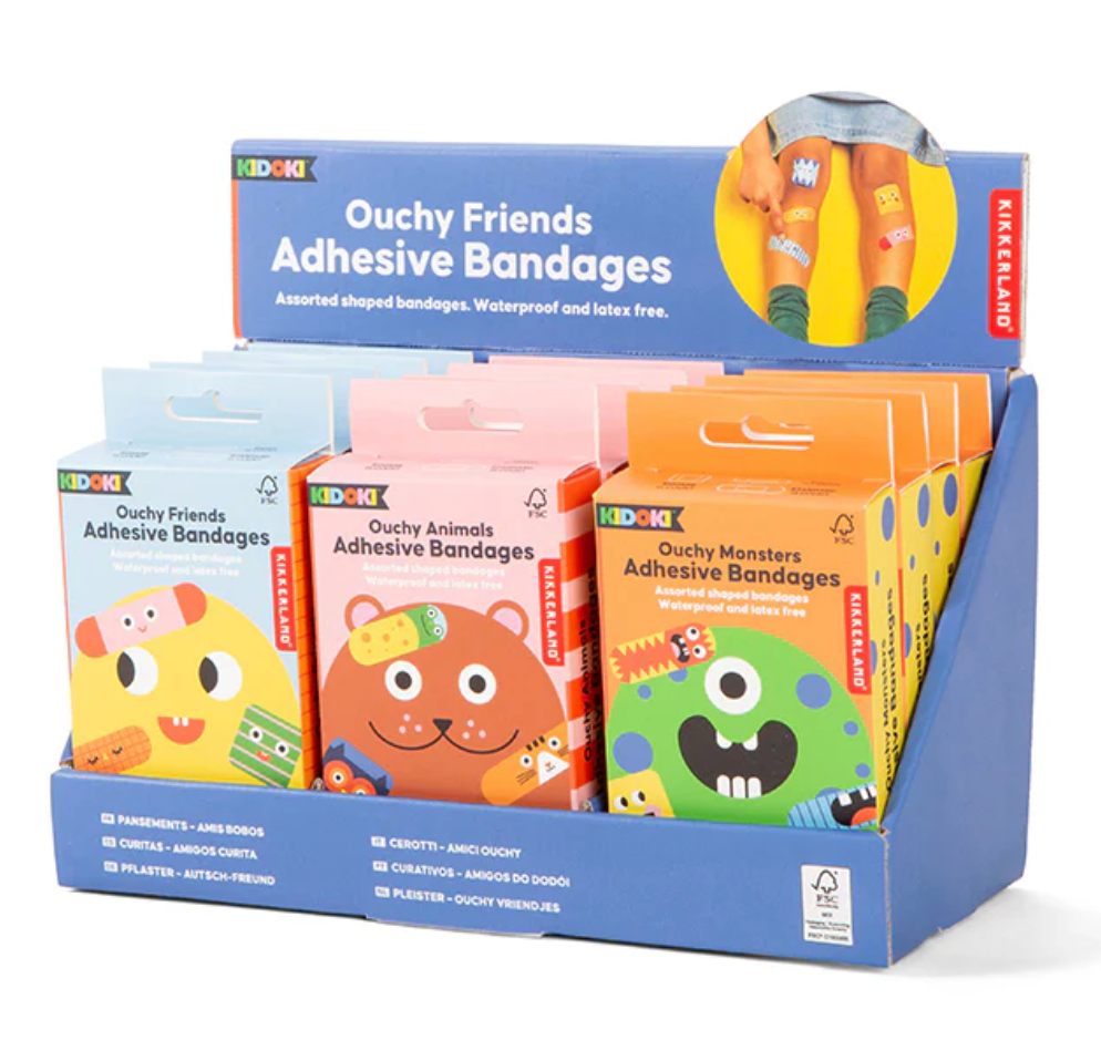 Kidoki OuchyFriend Adhesive Bandage – Assorted Styles - Each Box Sold Separately