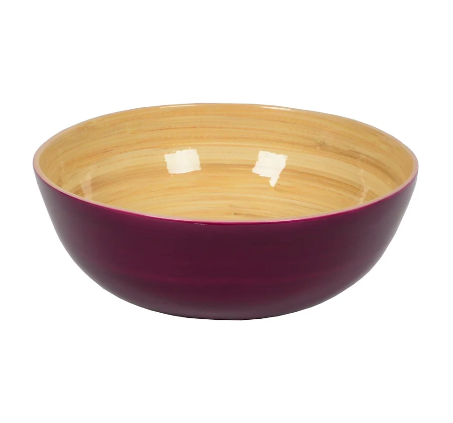 Bamboo Salad Bowl – Blackberry – 7"Dia. x 2.7"