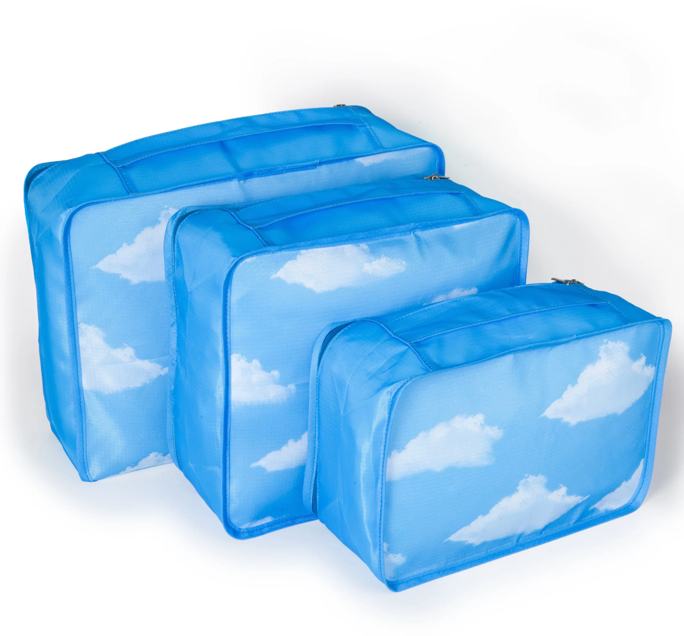 Kikkerland Cloud Packing Cubes – Black – Set of 3