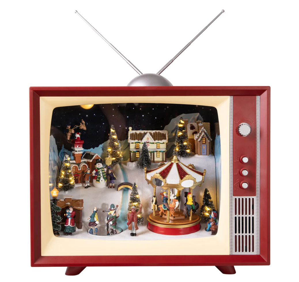 Mr. Christmas Animated Vintage Christmas Television – 15”