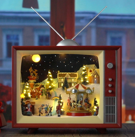 Mr. Christmas Animated Vintage Christmas Television – 15”