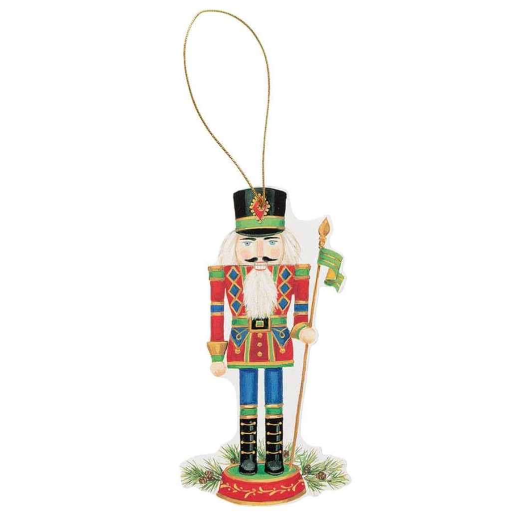 Caspari Nutcrackers Die-Cut Ornament Gift Tags - 4 Per Package