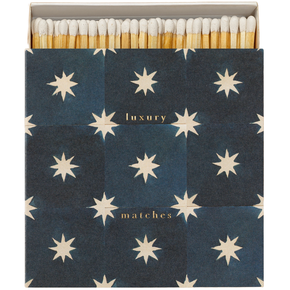 Archivist Navy Star Luxury Matches – 125 Stick Matches