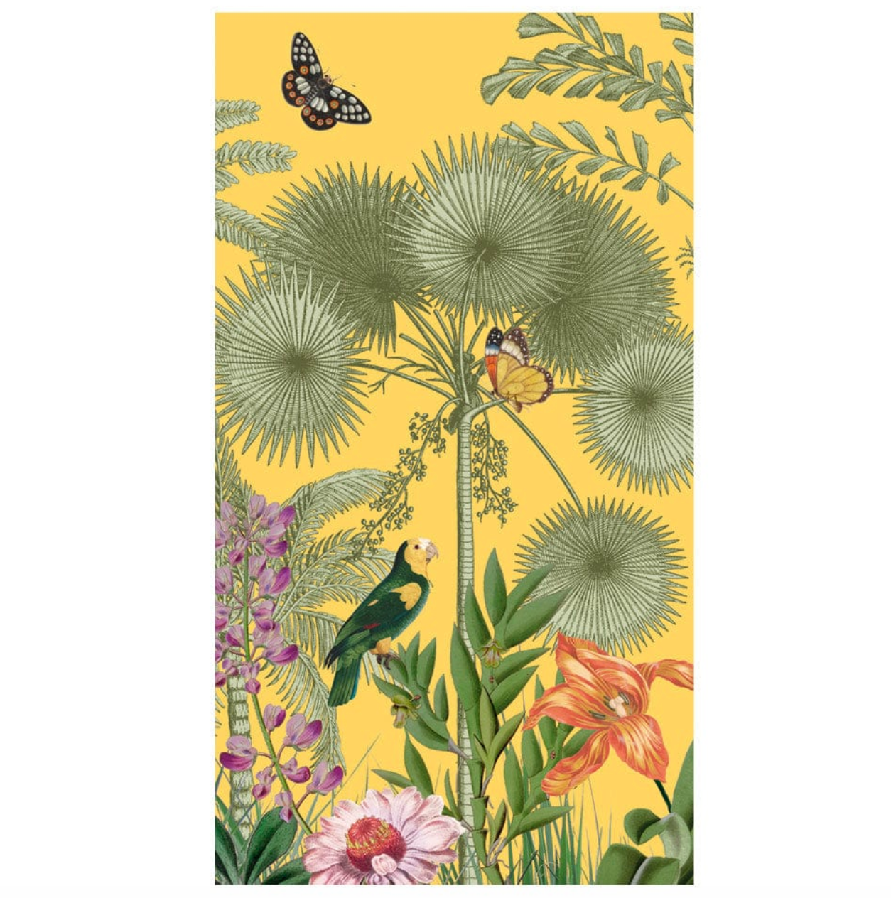Caspari Paradise Garden Canary Paper Guest Towel Napkins – 15 Pk
