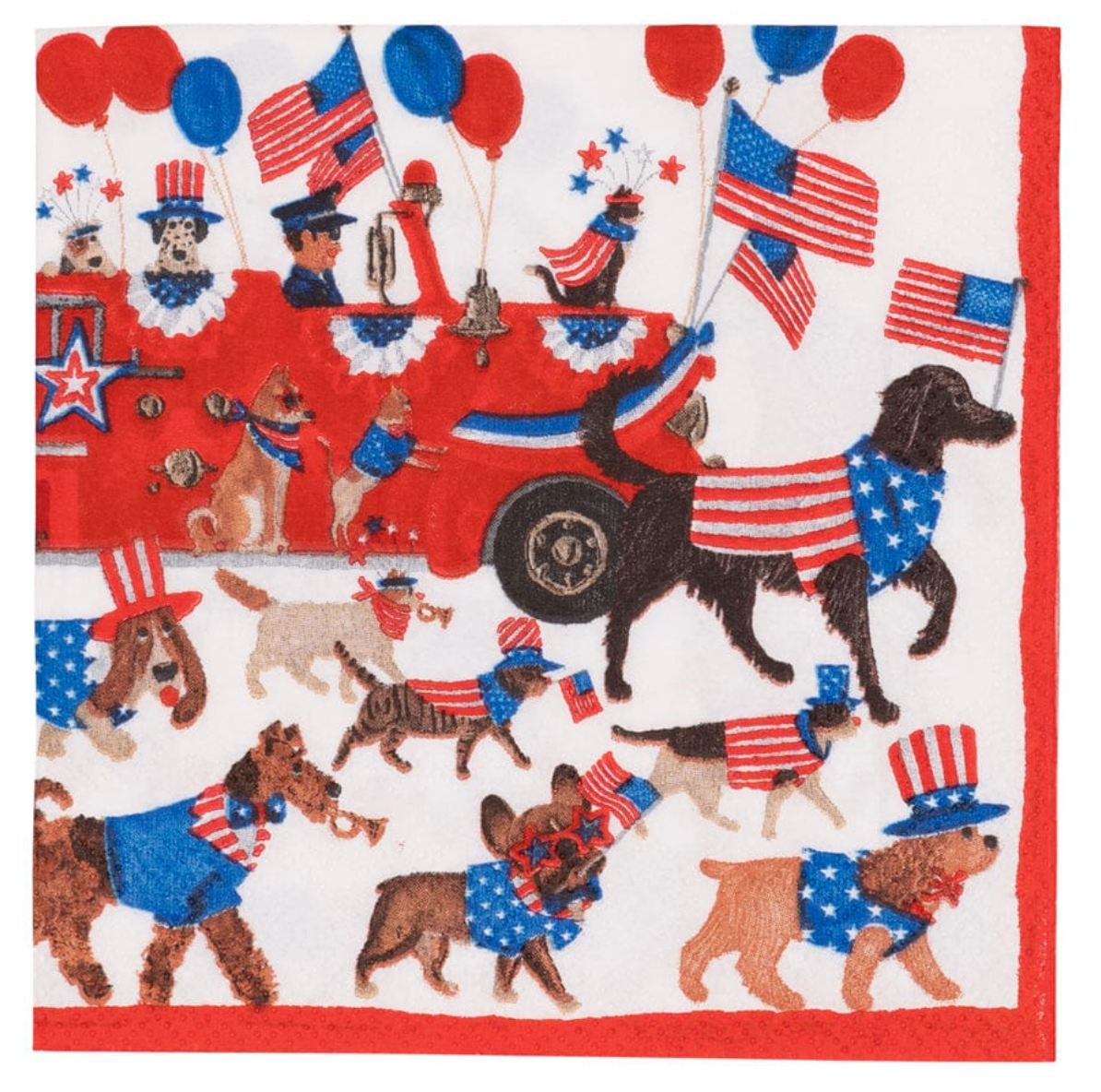 Caspari Paper Cocktail Napkins - Join The Parade – 20pk