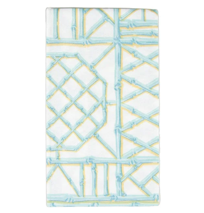 Caspari Bamboo Screen Paper Linen Guest Towel Napkins – 12pk