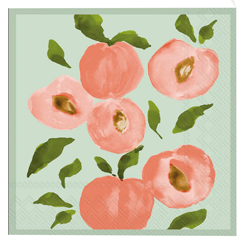 Cocktail Beverage Napkins – Peaches – 20pk
