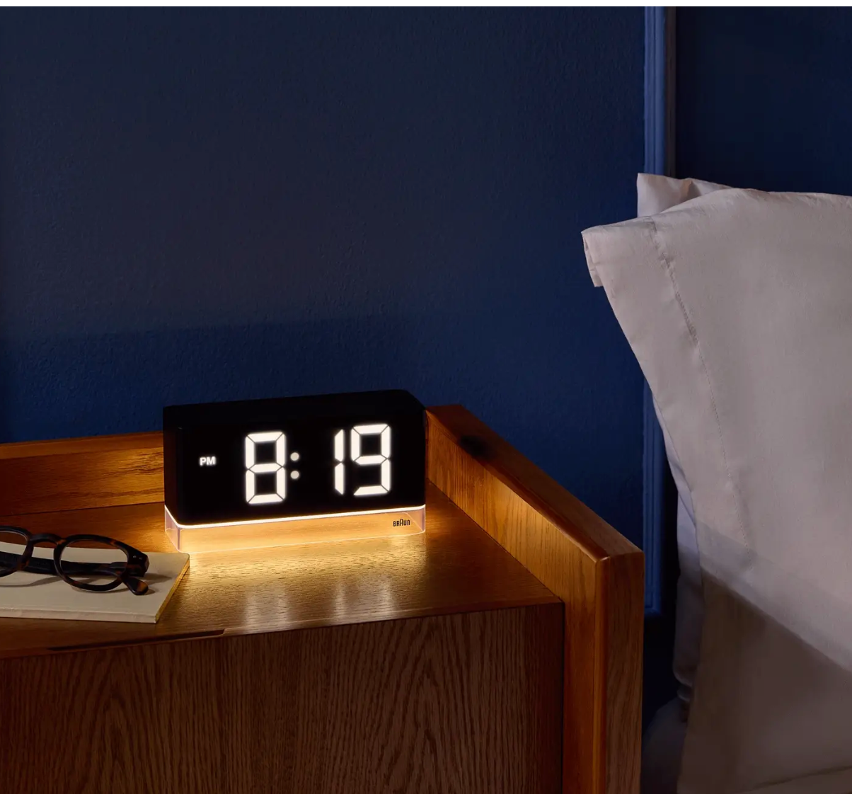 Braun Digital Alarm Clock with Extra Large LED Display – Black