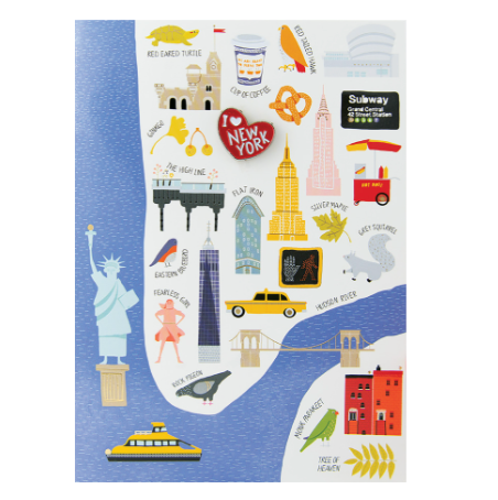 Design Design Note Card – Manhattan Island Icons