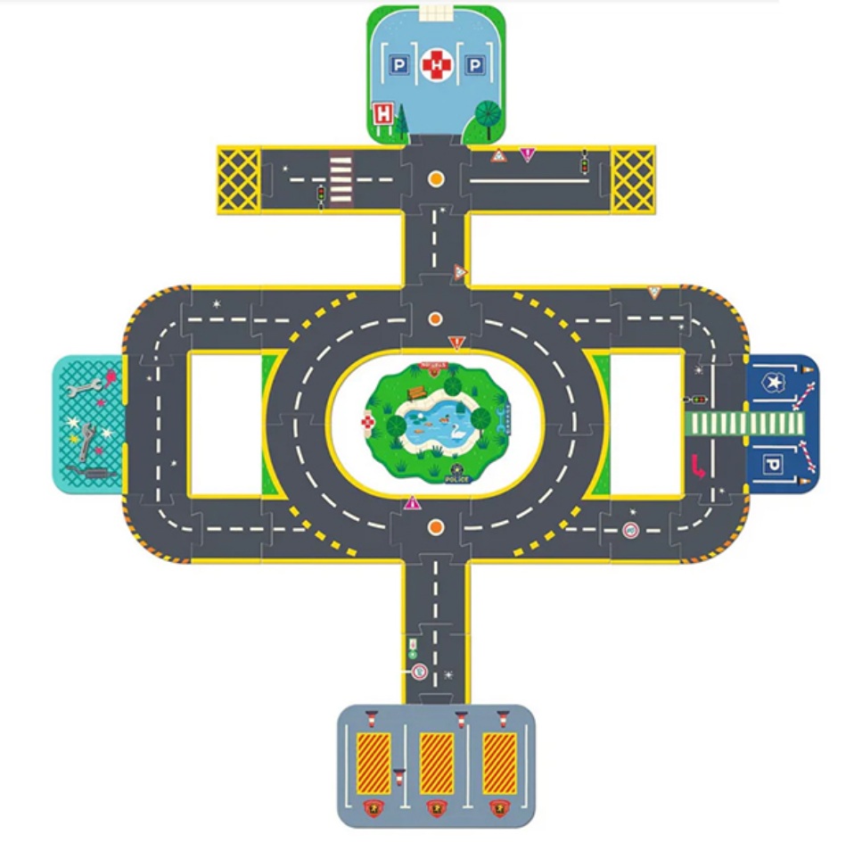 Djeco Crazy Motors Puzzle' Up - Ville