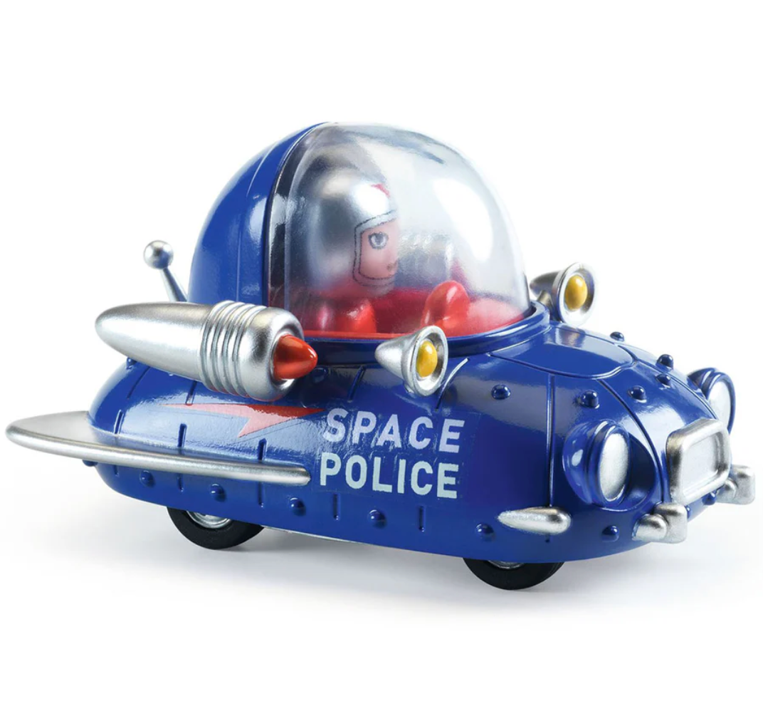 Djeco Crazy Motors Toy Car For Kids – Space Police
