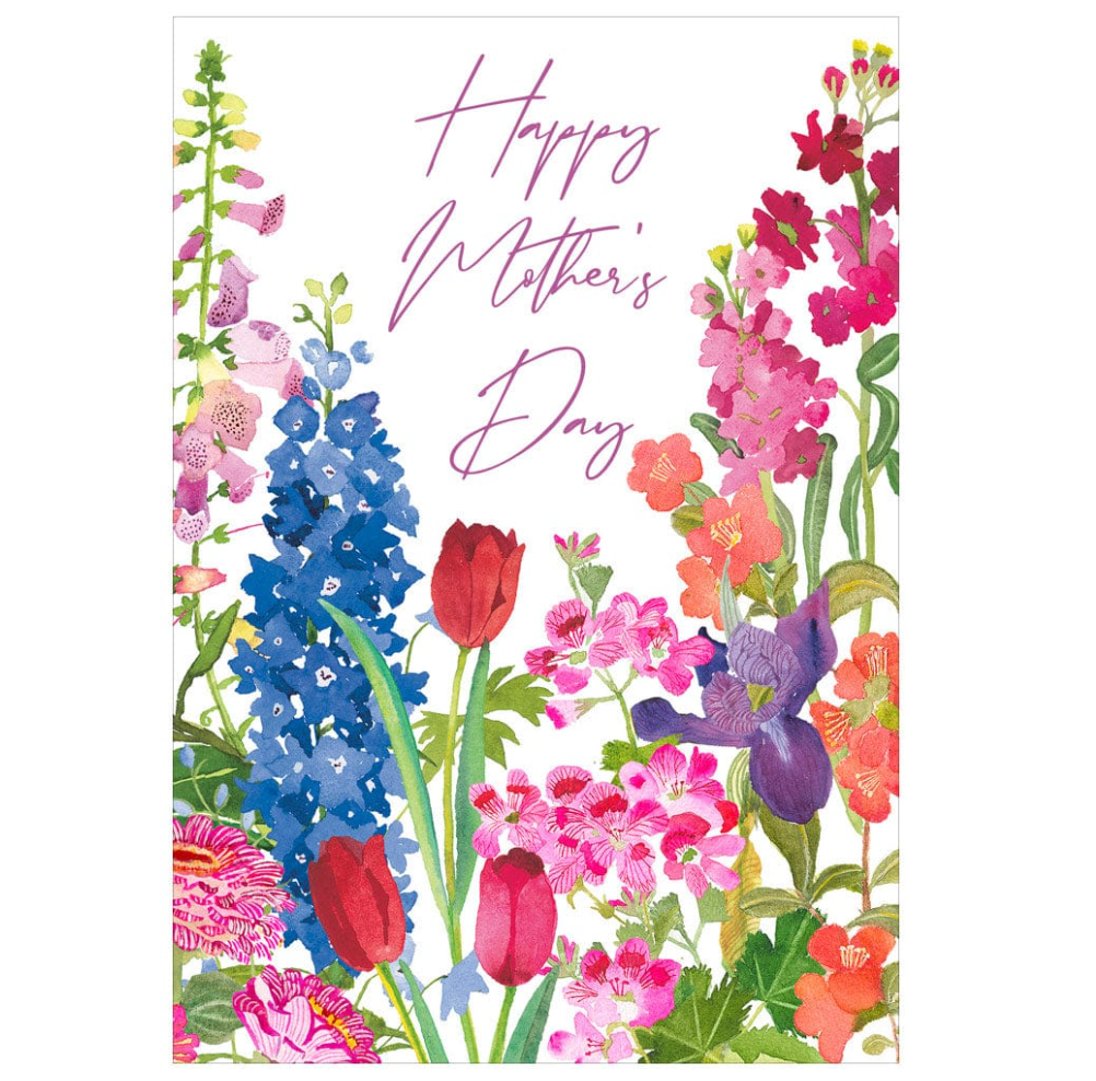 Tarjeta del Día de la Madre de Caspari – Jardín Colorido – 1 Tarjeta y 1 Sobre