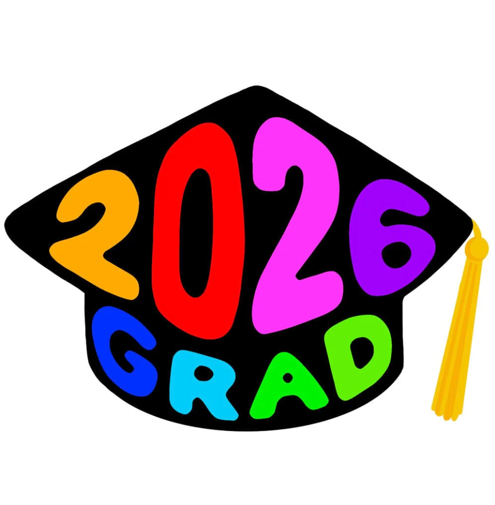 Caspari – 2026 Grad Hat Die Cut Graduation Card – 1 Card & 1 Envelope