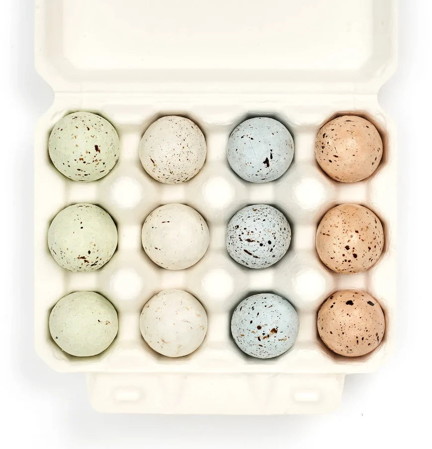 The Chocolate Detective – Praline and Caramel Eggs – Set of 6 – Christmas Robin