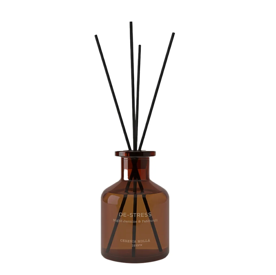 Cereria Molla Well Being Reed Diffuser – De Stress –  Night Jasmine & Patchouli  – 4 oz