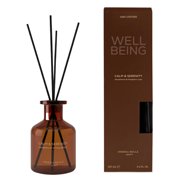 Cereria Molla Wellbeing Reed Diffuser – Calm & Serenity