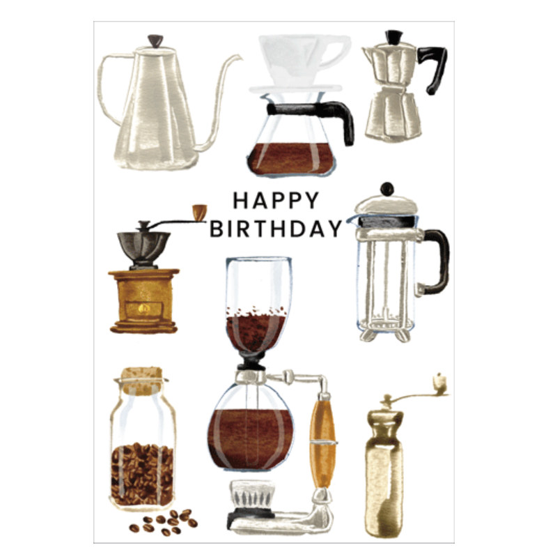Caspari Age Is A Grind Happy Birthday Card – 1 Card & 1 Envelope
