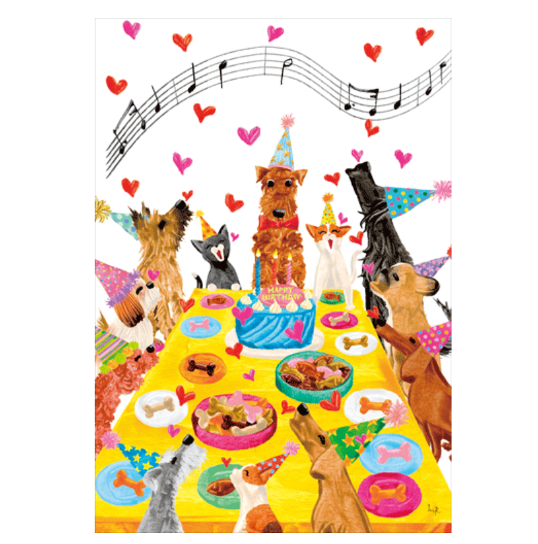 Caspari Happy Birthday Toooooo Yooooou Card – 1 Card & 1 Envelope