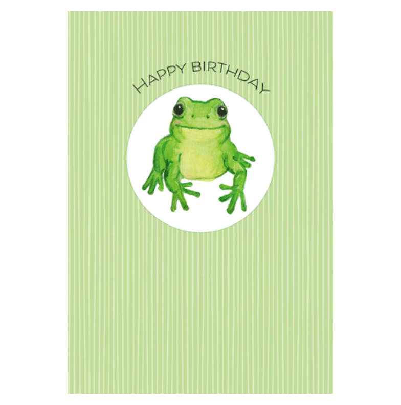 Caspari Just Hopping By Birthday Card – 1 Card & 1 Envelope