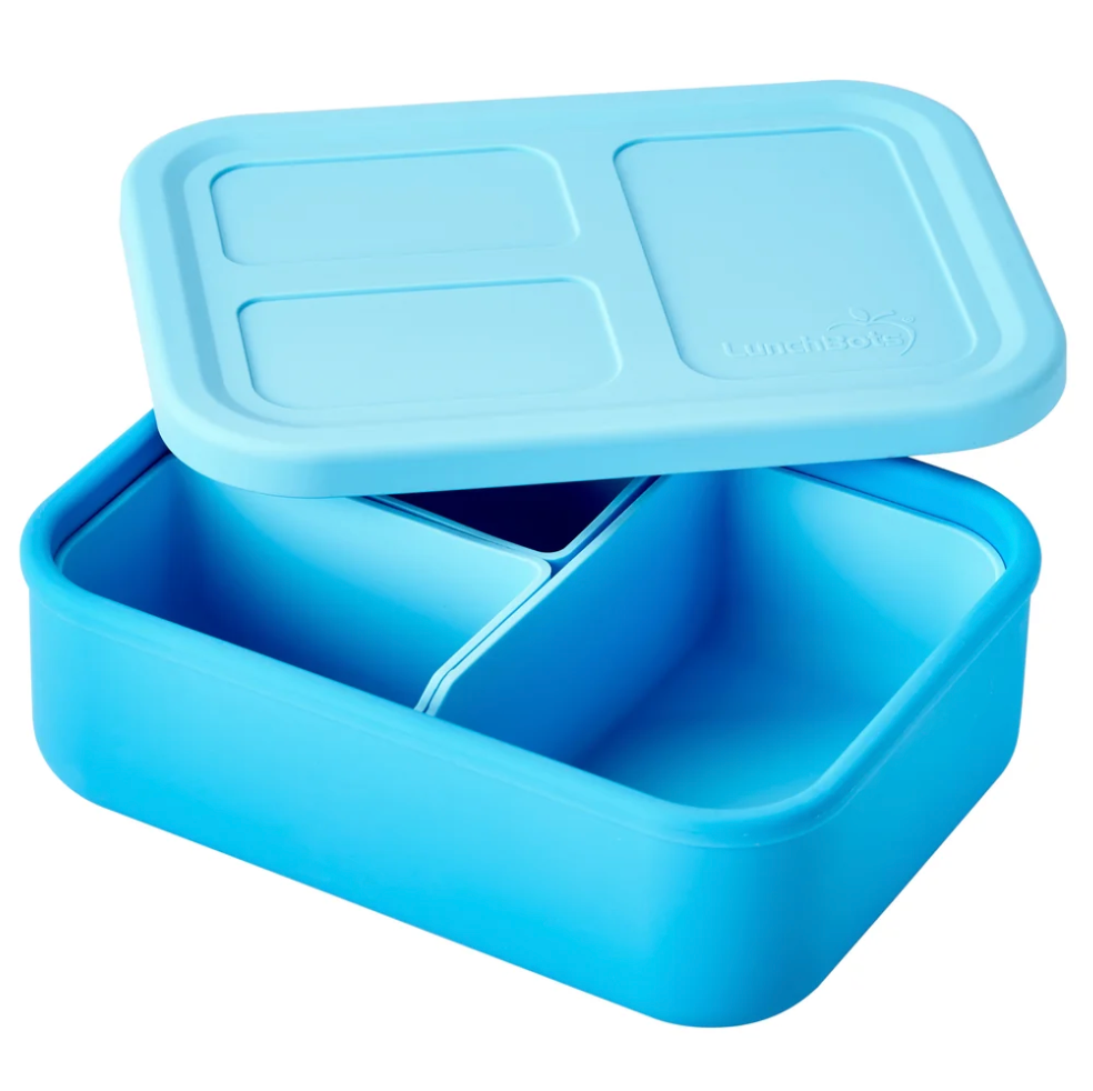 Small Food Grade Silicone Build-a-Bento – 3.6 Cups – Light Blue
