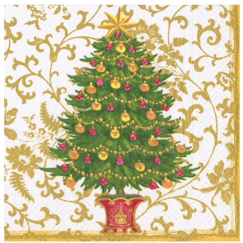 Caspari Gilded Tree Luncheon Napkins - 20pk
