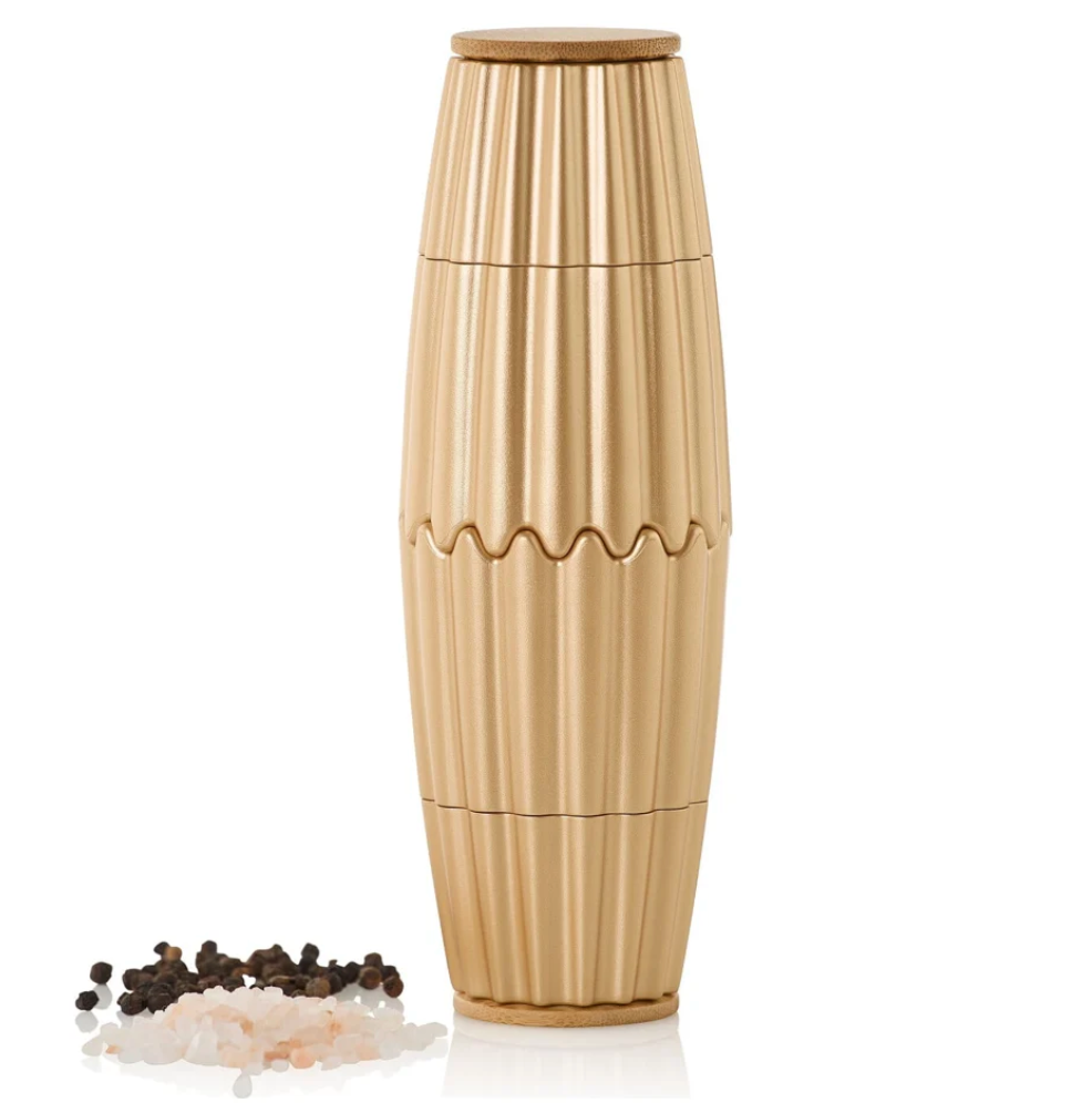 Ad Hoc MagTwo Salt & Pepper Mill Set – Gold – 7.28"