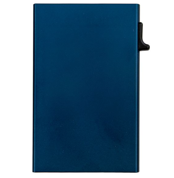 Garzini RFID-Protected MagSafe Metal 6 Card Holder With Removable Pocket – Dark Blue