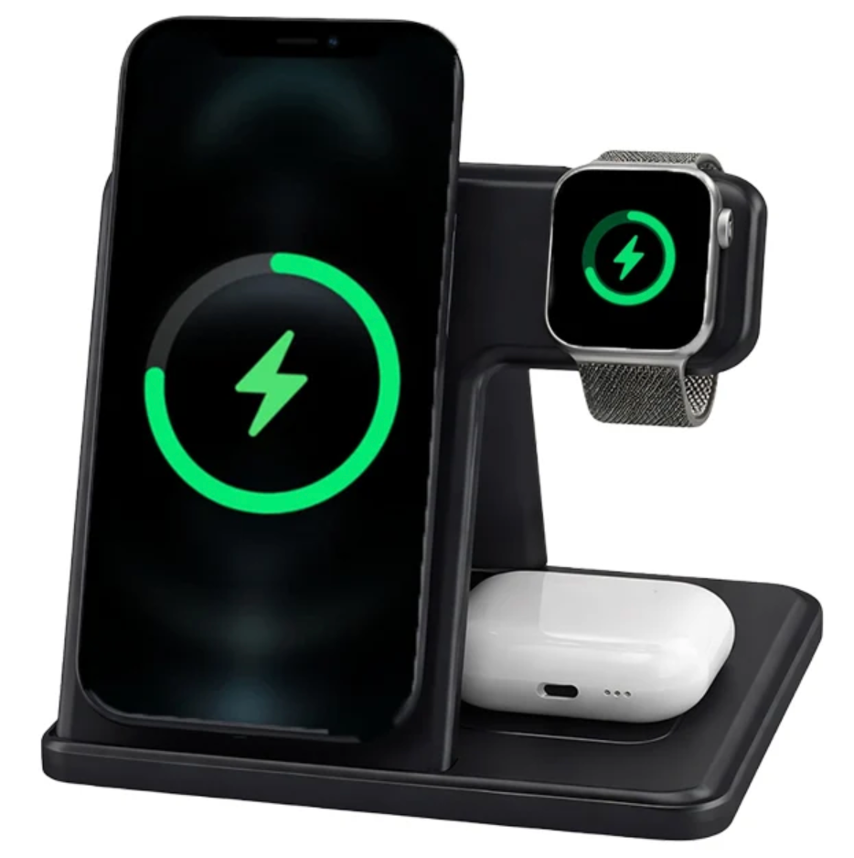 Garzini 3-in-1 Wireless Charger - Black