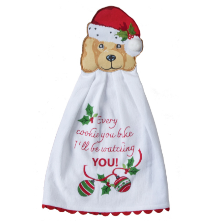 Kay Dee Designs Bow Wowie Hang Up Christmas Towel – 10" x 20"