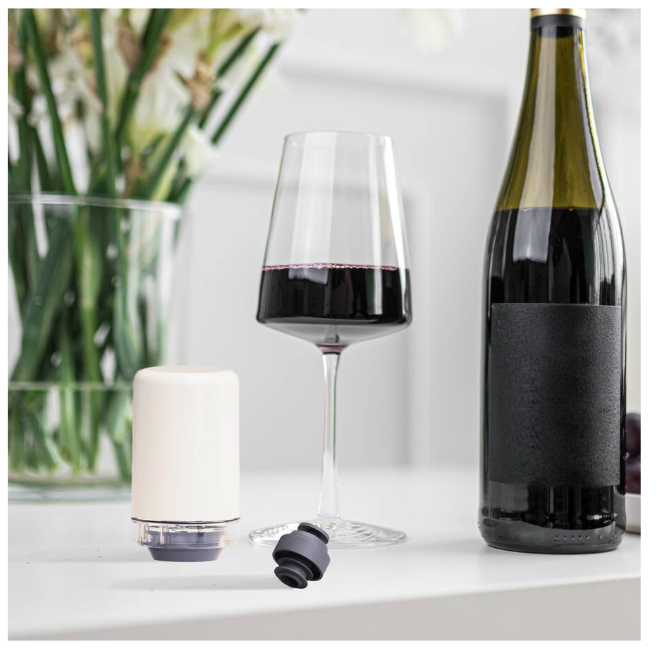 Riedel Preservio Wine Preservation System For Precision Pressure With 2 Silicone Stoppers