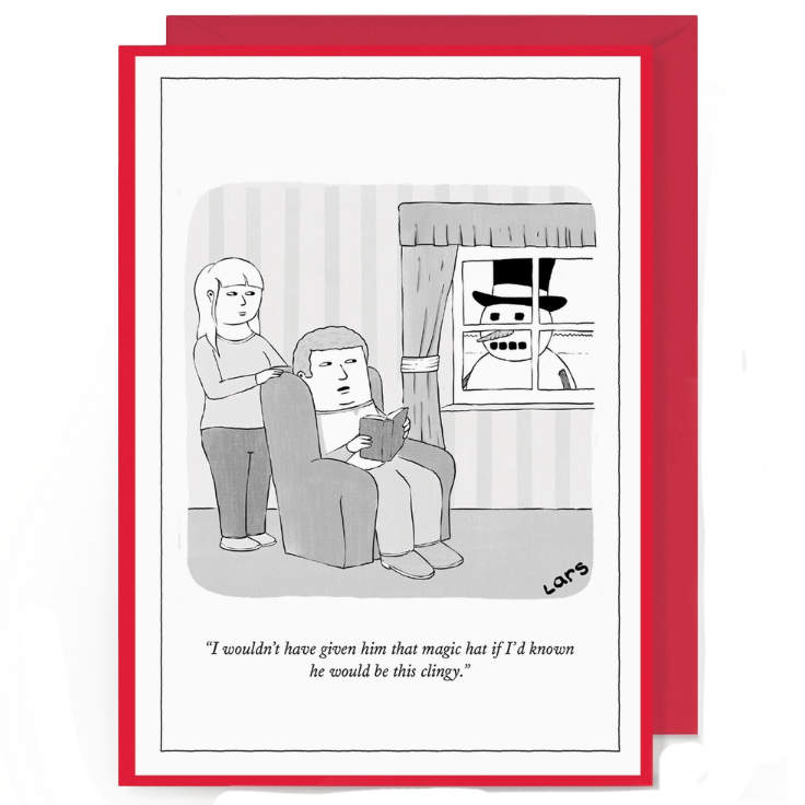 New Yorker Christmas Cartoon Note Card – Magic Hat