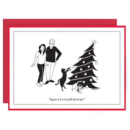 New Yorker Christmas Cartoon Note Card – Cat Toys