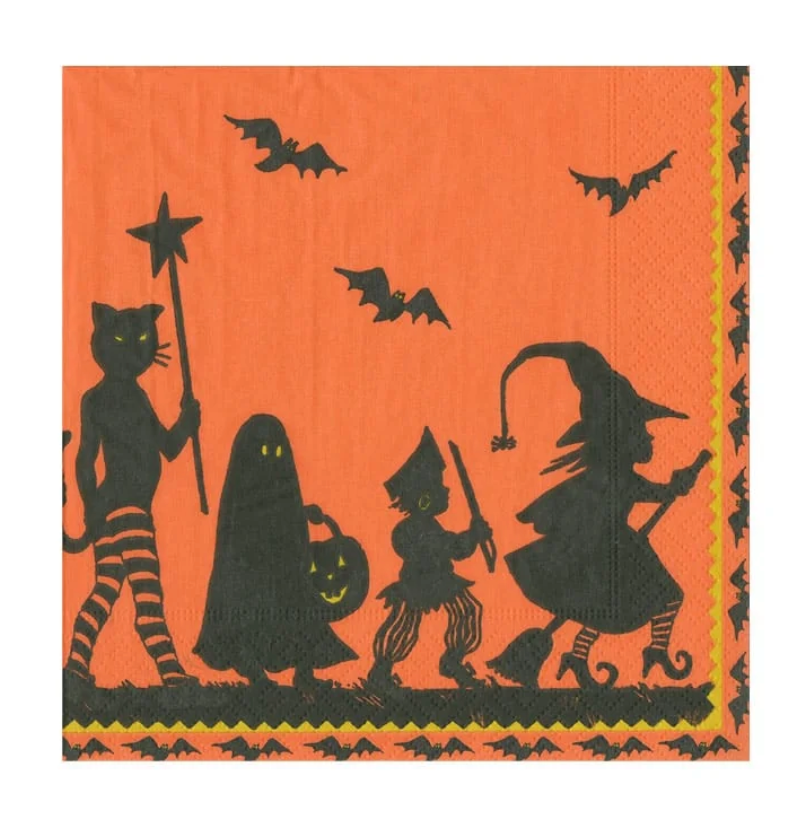 Caspari Halloween Parade Recycled Cocktail Napkin - 20pk