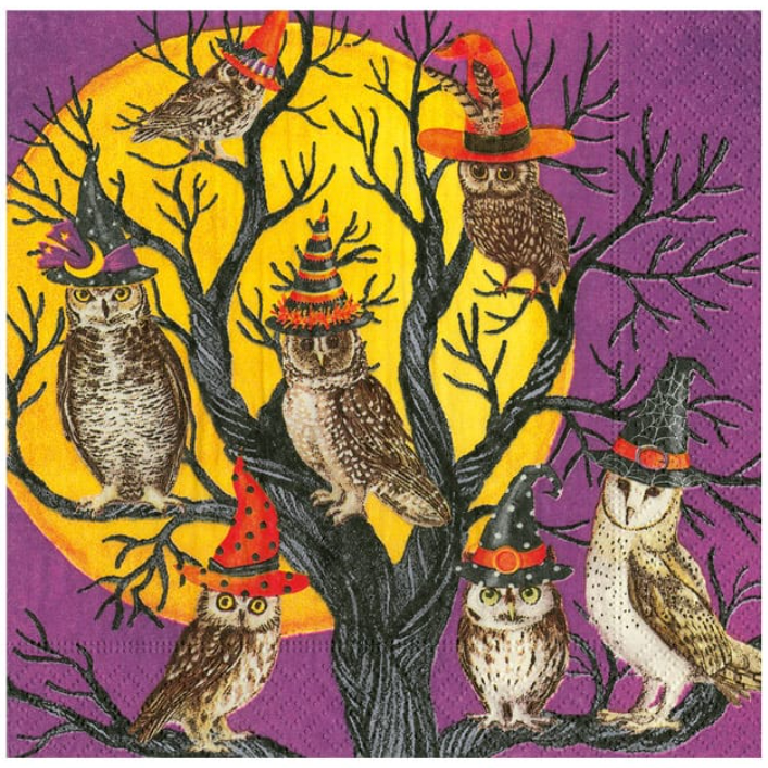 Caspari Owl-O-Ween Luncheon Napkins - 20pk