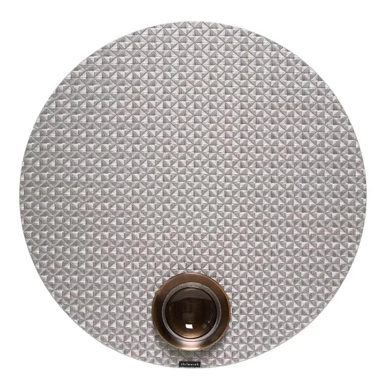 Chilewich Origami Round Placemat – Gunmetal