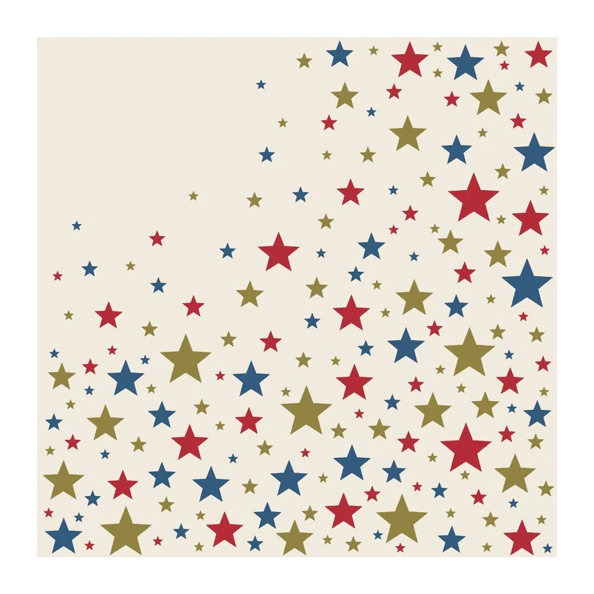 Hester & Cook" Cocktail Beverage Napkins – Star-Spangled – 20pk