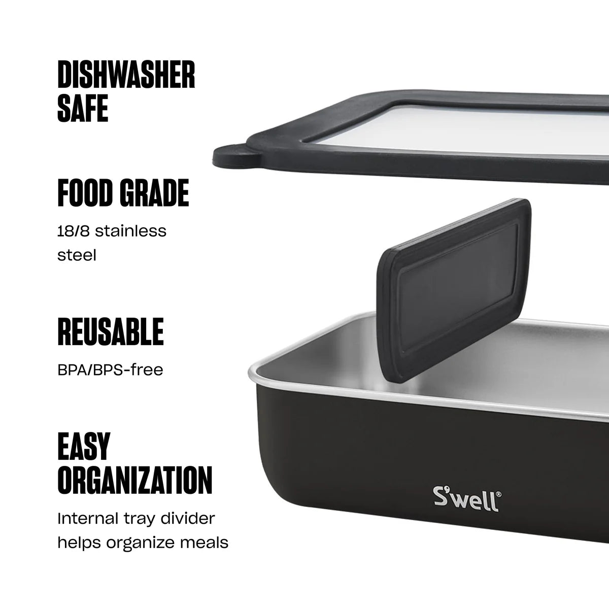 S'well Meal Prep Bento Box – Onyx